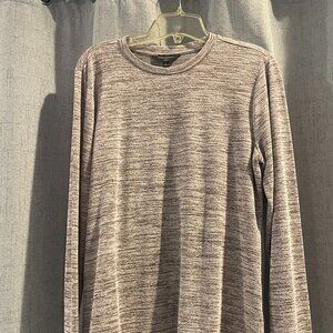 BANANA REPUBLIC Taupe/creme Luxe-Spun Long Sleeve Tunic size large